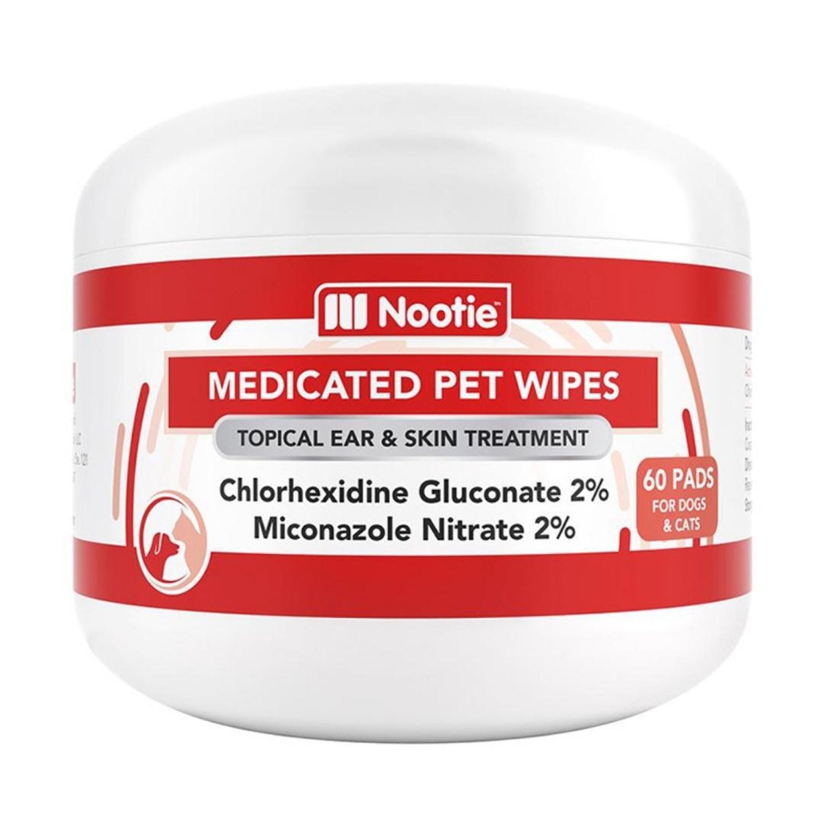 Picture of Nootie 811048022134 Dermatology Solutions Hygienic Pads for Dog & Cat - 60 Count