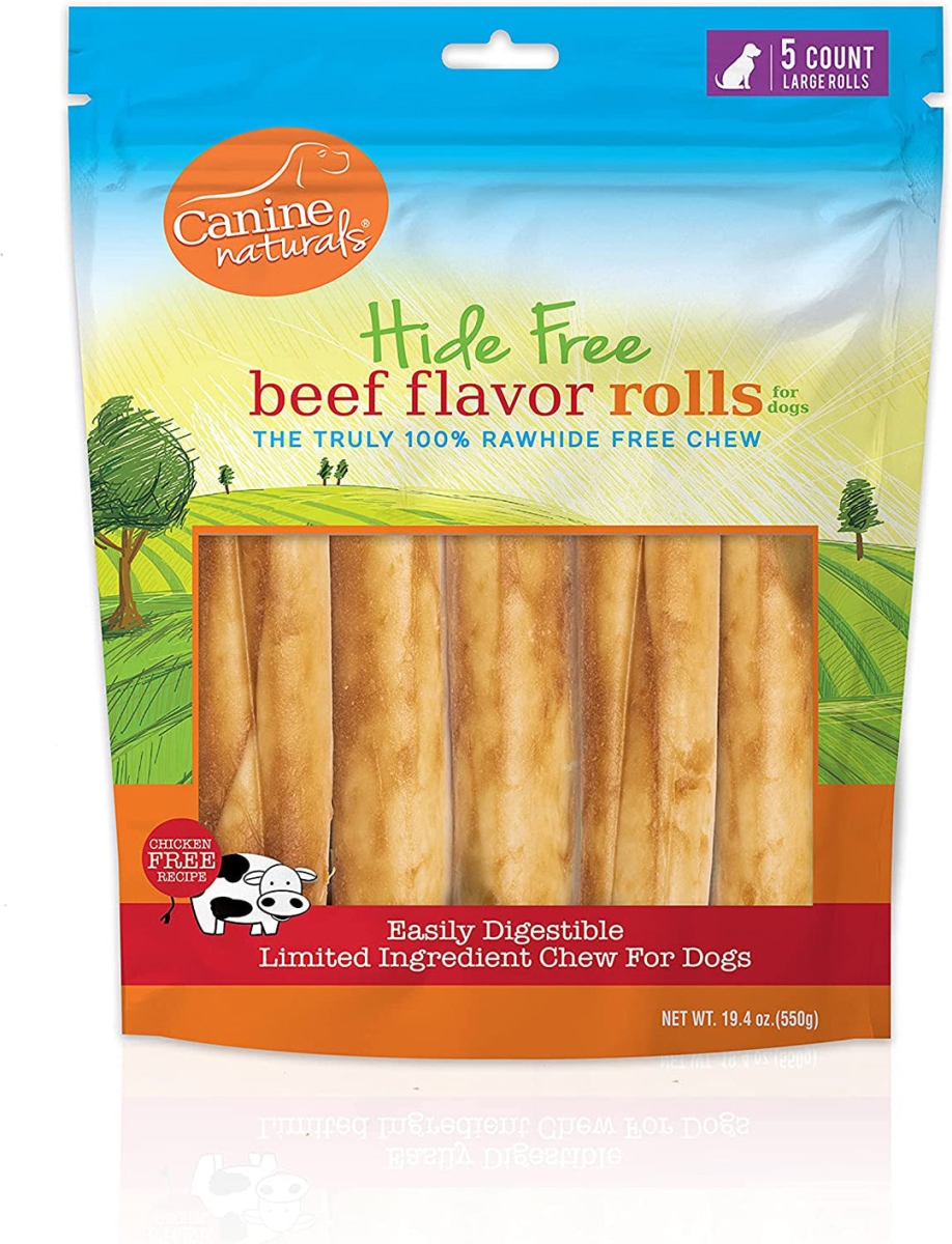 Picture of Canine Naturals 813432011977 7 in. Hide Free Beef Large Roll - Pack of 5
