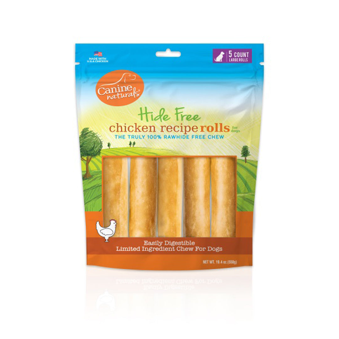 Picture of Canine Naturals 813432012684 7 in. Hide Free Chicken Large Roll - Pack of 5