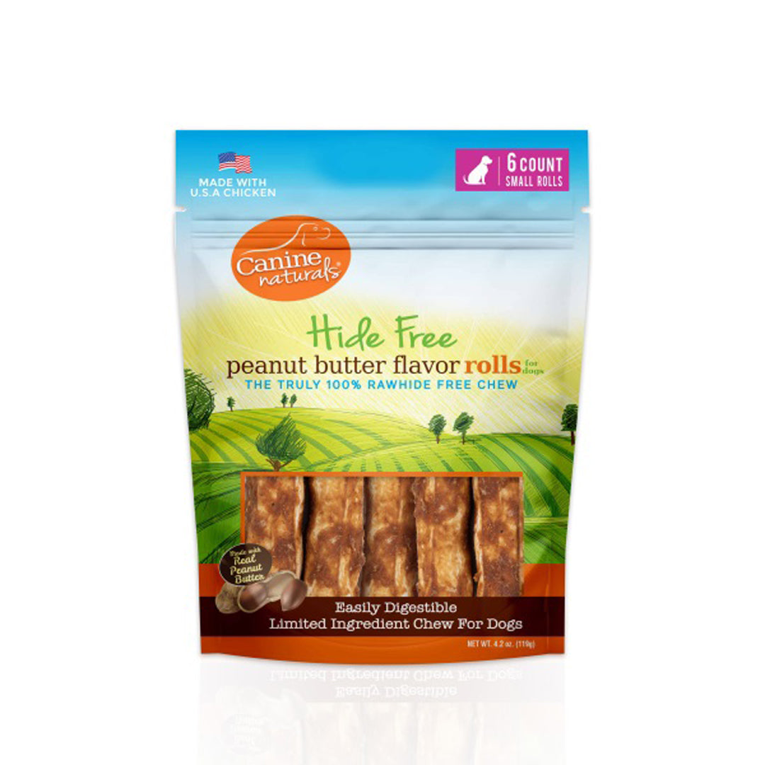 Picture of Canine Naturals 813432012912 2.5 in. Hide Free Peanut Butter Mini Roll - Pack of 6