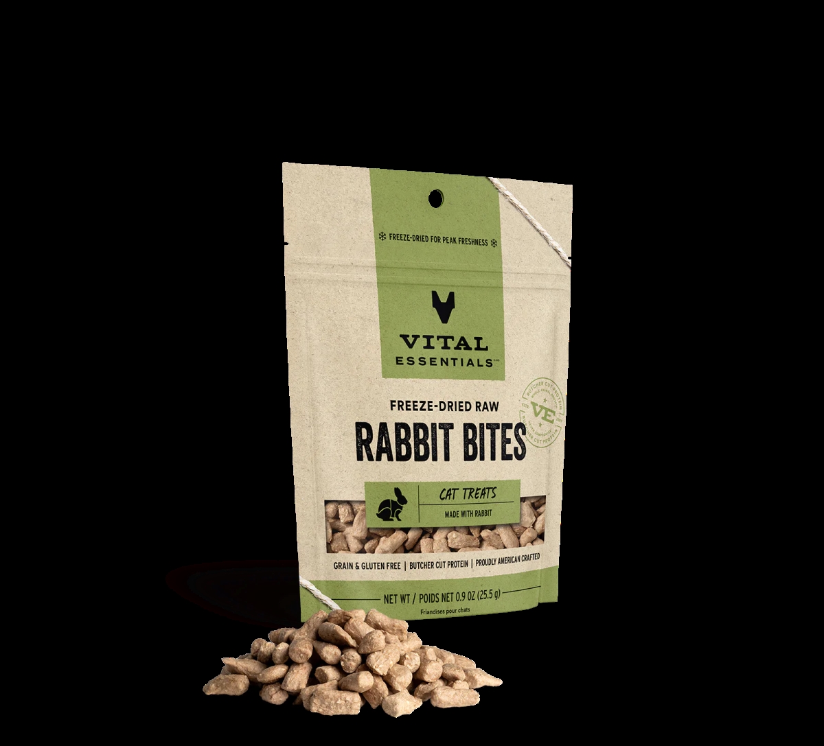 Picture of Vital Essentials 840199694068 0.9 oz Freeze Dried Cat Treat - Bites Rabbit