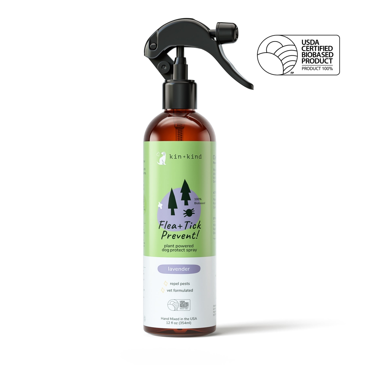 Picture of Kin Plus Kind 850027253091 12 oz Flea & Tick Lavender Protect Spray