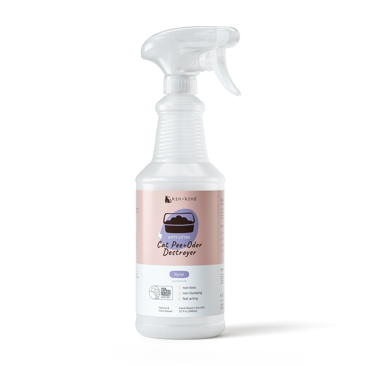 Picture of Kin Plus Kind 850027253213 Kitty Litter Floral Pee & Stain Odor Destroyer for Pet