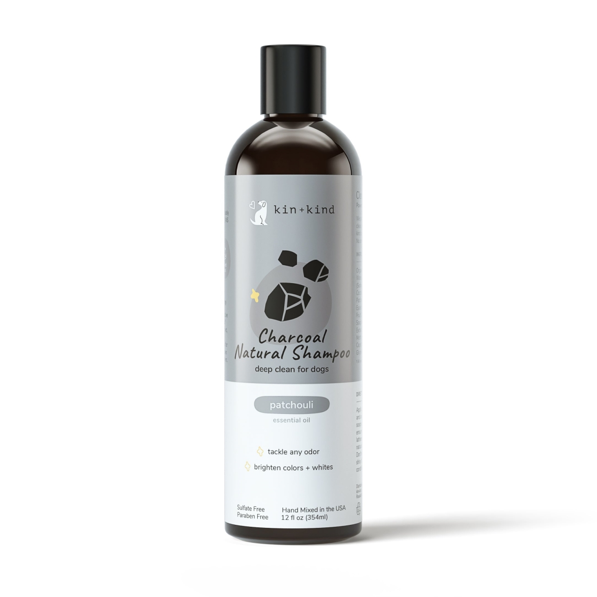 Picture of Kin Plus Kind 854362006503 12 oz Patchouli Charcoal Shampoo for Pet