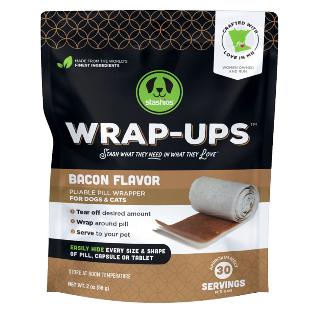 Picture of Stashios 854585007141 2.1 oz Wrap-Ups Bacon Pet Food