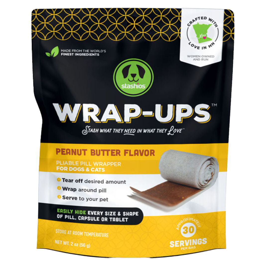 Picture of Stashios 854585007660 2.1 oz Wrap-Ups Peanut Butter Pet Food