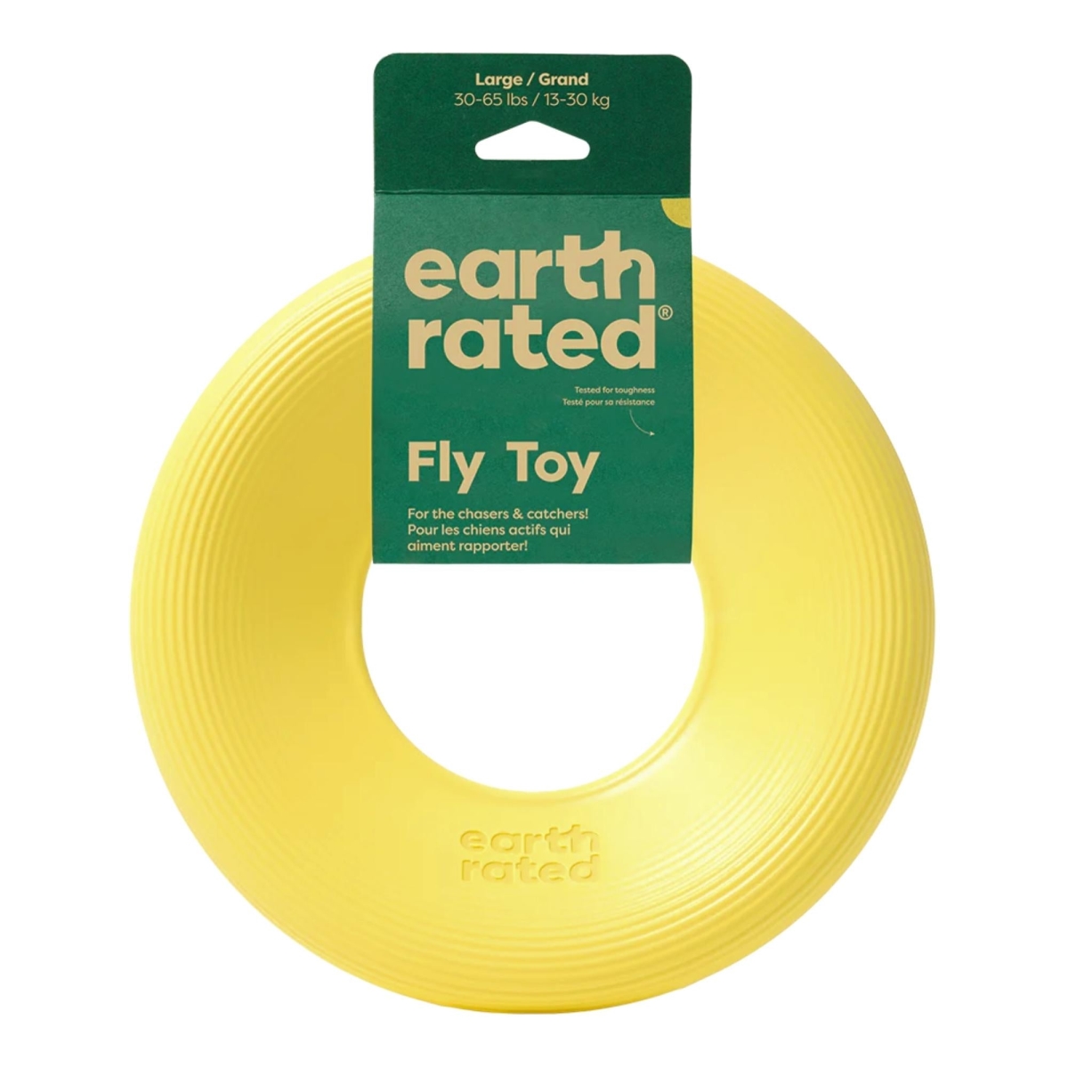 Picture of Earth Rated 870856001564 Flyer Dog Toy&#44; Yellow - Large