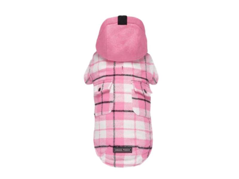Picture of Canada Pooch 628284117834 The Shacket Jacket for Dog&#44; Pink Plaid - Size 10
