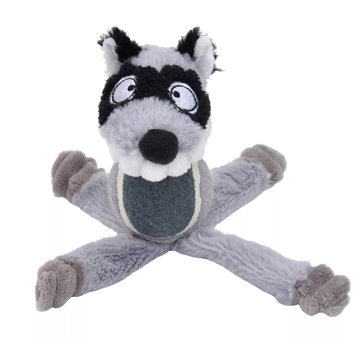 Picture of Coastal Pet Products 076484842276 6 in. Lil Pals Tennis Ball Plush Dog Toys - Racoon