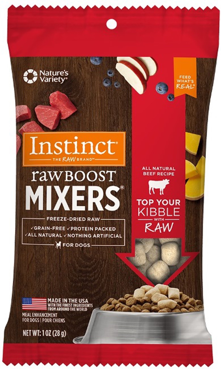Picture of Natures Variety 769949501428 1 oz Dog Beef Trial Instinct Freeze Dried Raw Boost Mixer - 4 per Pack - Case of 8