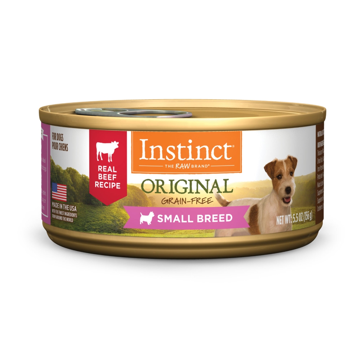 Picture of Natures Variety 769949610274 5.5 oz Original Small Breed Beef Instinct Dog Food Can - Case of 12
