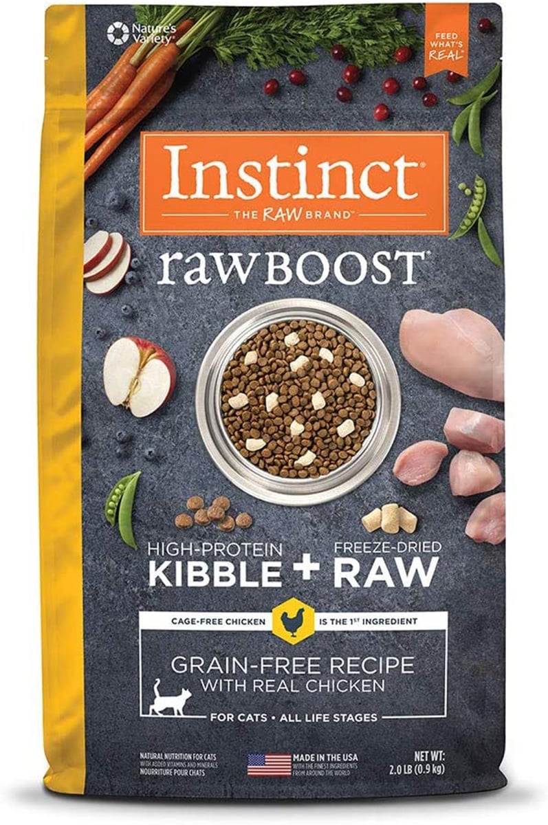Picture of Natures Variety 769949658832 2 lbs Raw Boost Chicken Grain Free Instinct Cat Food - Case of 6