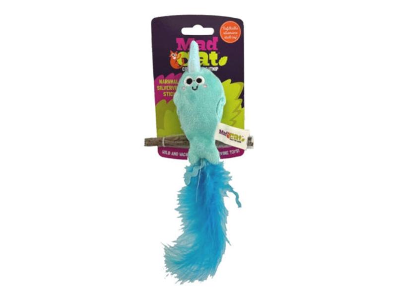 780824152078 Narwhal with Silvervine Cat Toy - Small