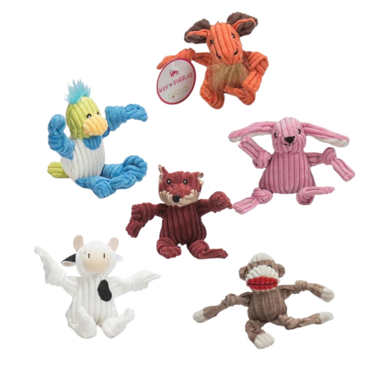 Picture of Huggle Hounds 813168011722 Knotties Wee Assorted Dog Toy - Pack of 6
