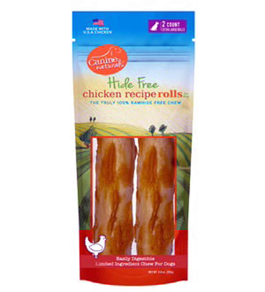Picture of Canine Naturals 813432012370 10 in. Hide Free Chicken Extra Large Roll - Pack of 2