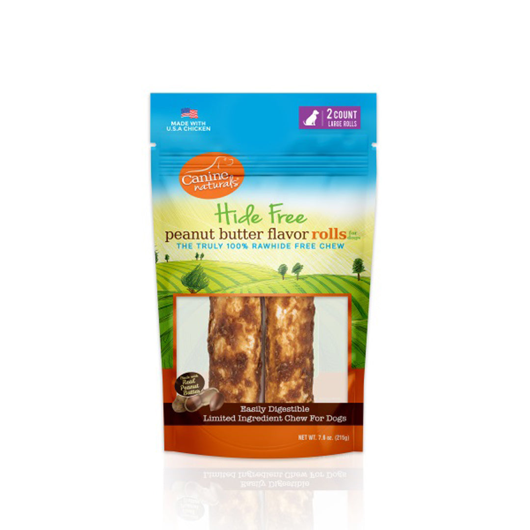 Picture of Canine Naturals 813432012899 7 in. Hide Free Peanut Butter Large Roll - Pack of 2