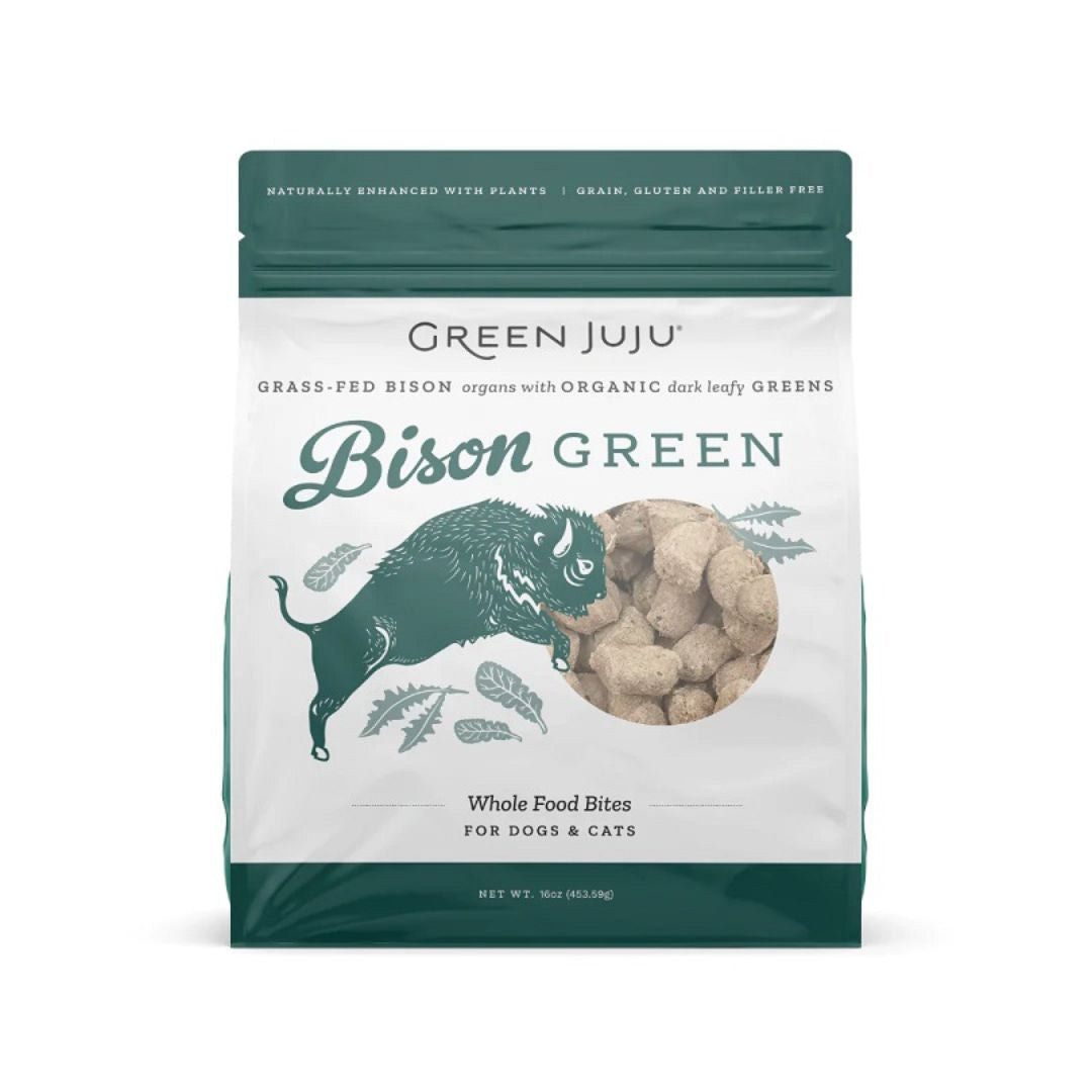 Picture of Green Juju 850021512224 16 oz Freeze Dried Topper Bison Dog Treat&#44; Green
