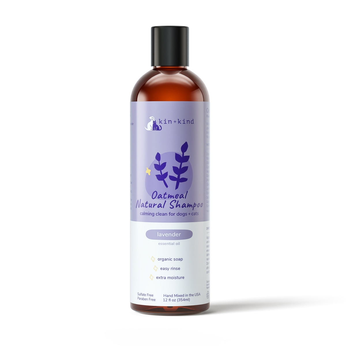 Picture of Kin Plus Kind 850027253015 12 oz Oatmeal Shampoo for Pet - Lavender