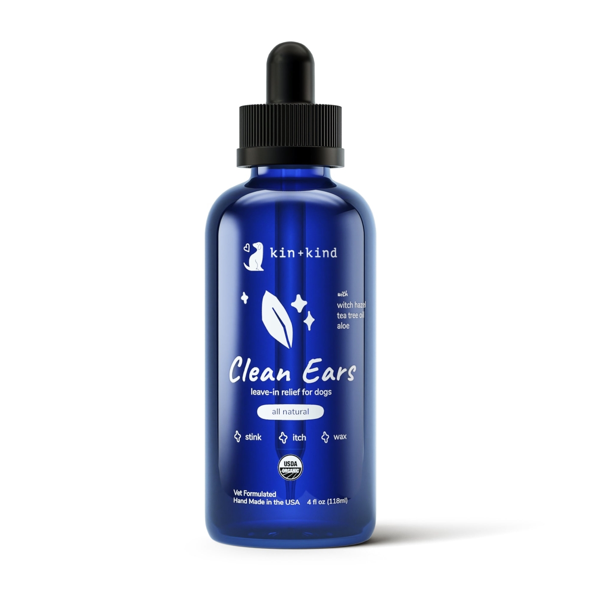 Picture of Kin Plus Kind 854362006060 4 oz Organic Ear Cleaner for Dog