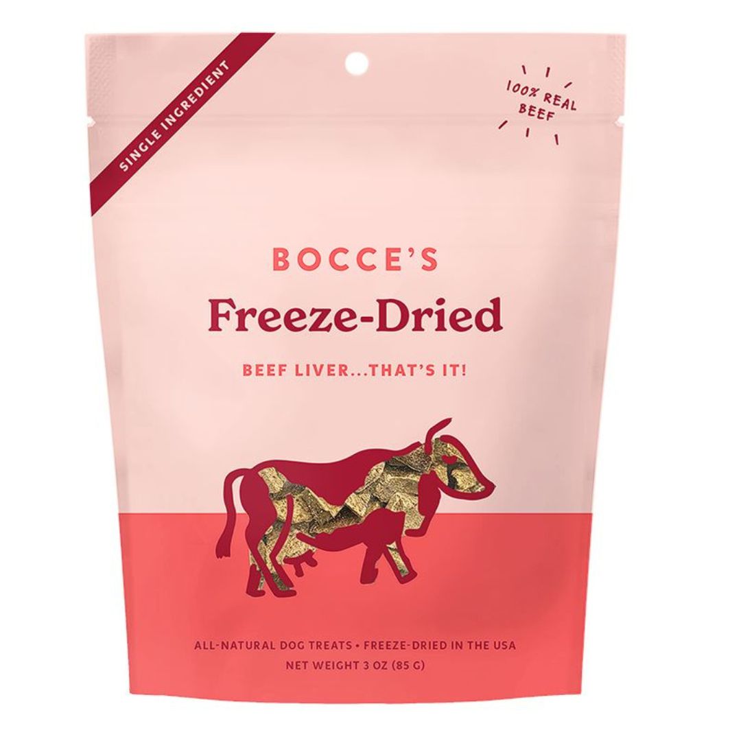 Picture of Bocces Bakery 10850038855519 3 oz Freeze Dried Beef Liver Dog Treats
