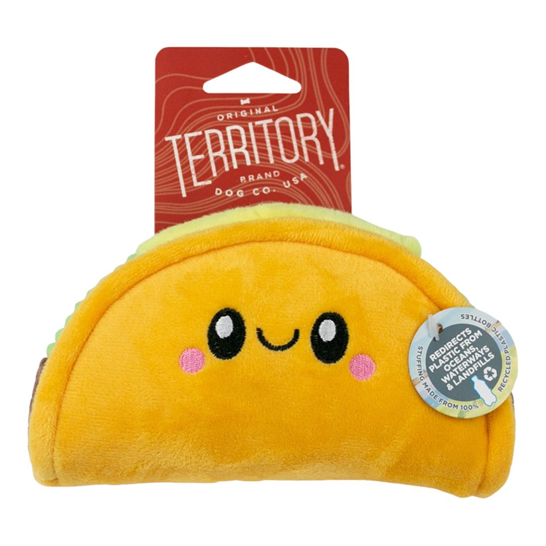 Picture of Territory 022266177999 6 in. Plush Squeaker Taco Dog Toy