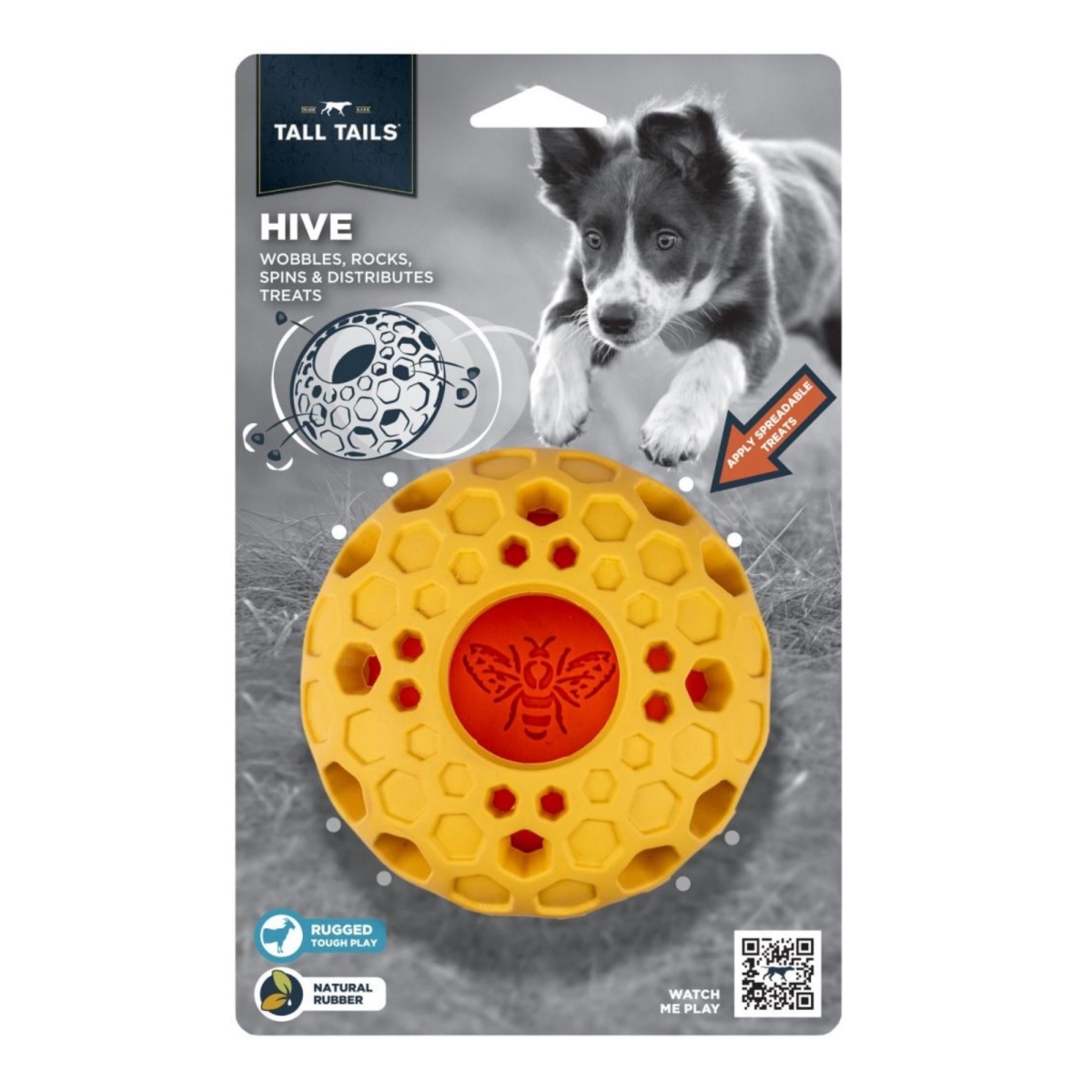 Picture of Tall Tails 022266178248 5 in. Natural Rubber Bee Hive Dog Toy