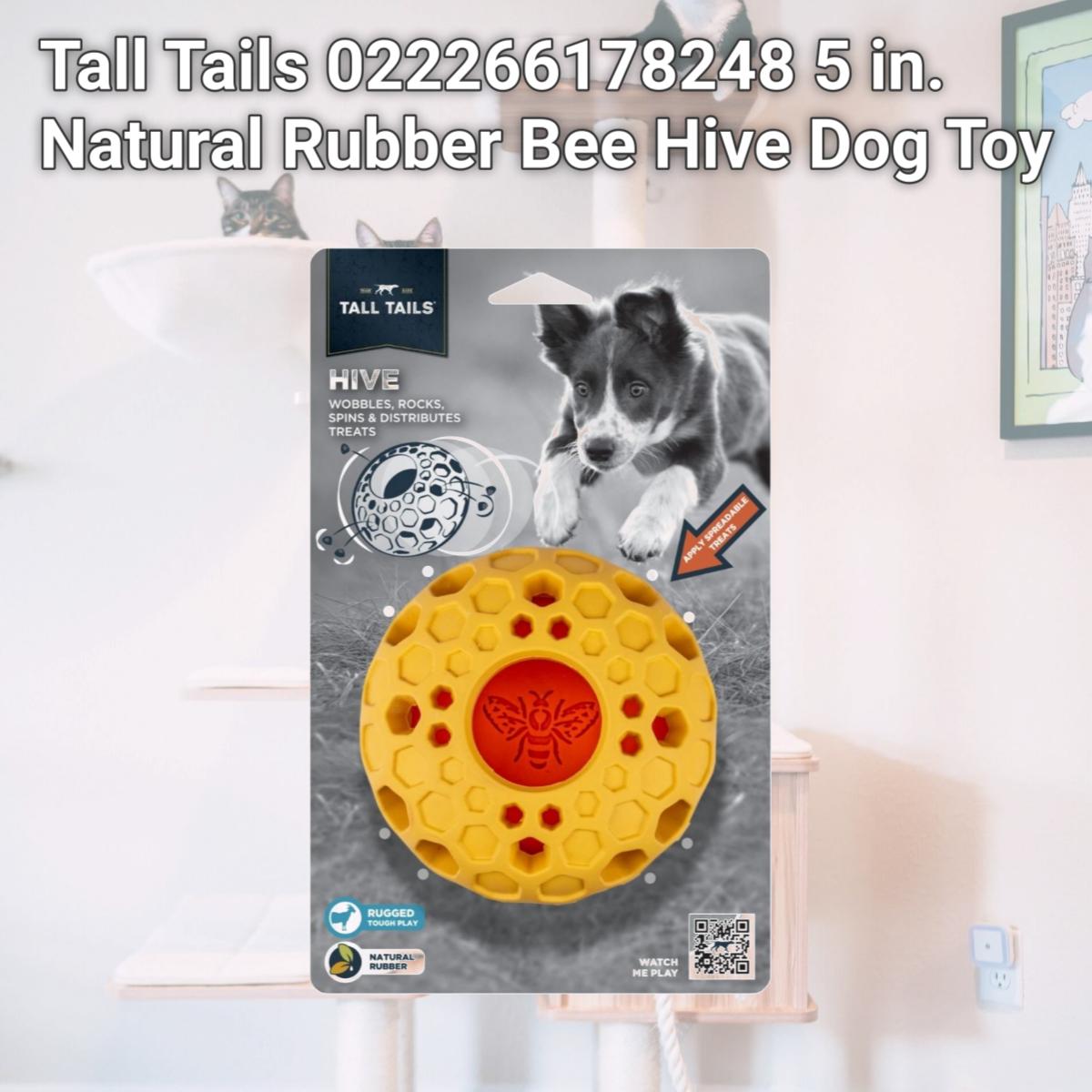 Picture of Tall Tails 022266178248 5 in. Natural Rubber Bee Hive Dog Toy
