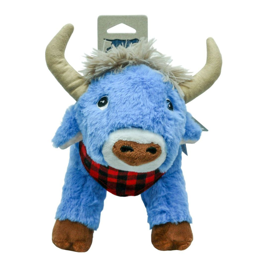 Picture of Tall Tails 022266176213 10 in. Plush Crunch Blue OX Squeak Crinkle Dog Toy