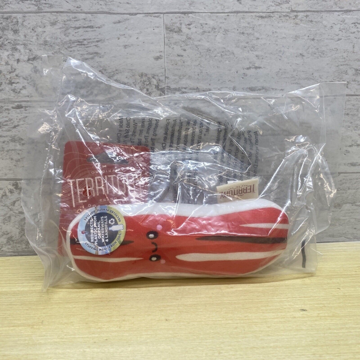 Picture of Territory 022266178033 7 in. Plush Squeaker Bacon Dog Toy