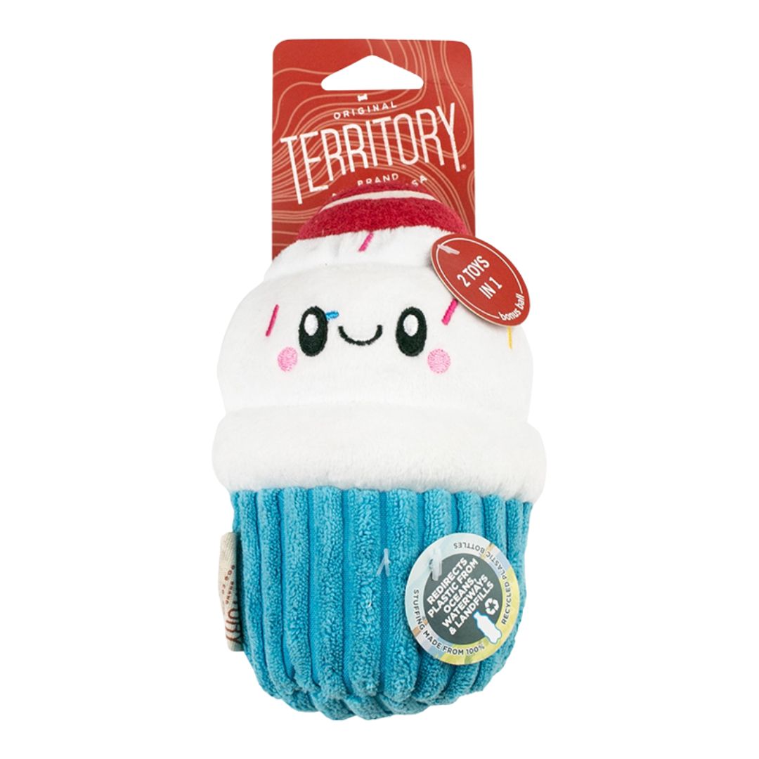 Picture of Territory 022266178088 6 in. 2-in-1 Plush Cupcake Dog Toy