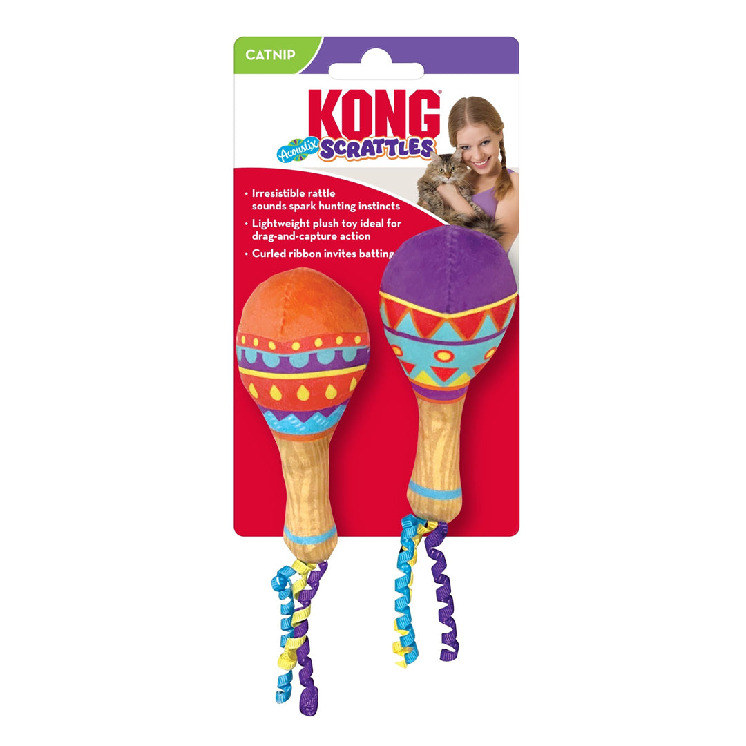 Picture of Kong 035585459547 Scrattles Acoustix Cat Toy - Pack of 2
