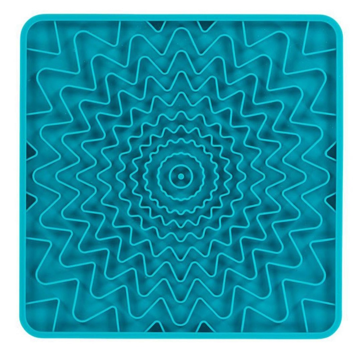 Picture of Messy Mutts 628043607750 10 x 10 in. Framed Silicone Interactive Licking Dog Mat&#44; Blue