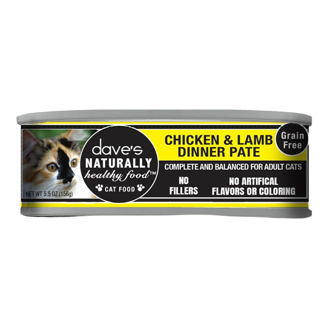 Picture of Daves Pet Food 685038118875 5.5 oz Cat Grain Free Naturally Healthy Chicken & Lamb Food