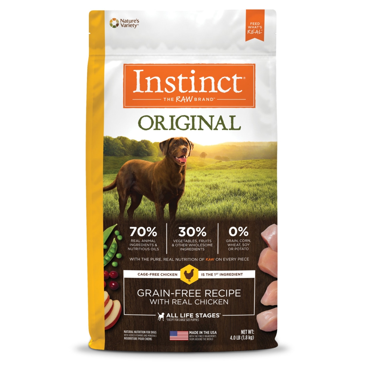 Picture of Natures Variety 769949658085 4 lbs Original Chicken Grain Free Instinct Cat Food - Case of 4