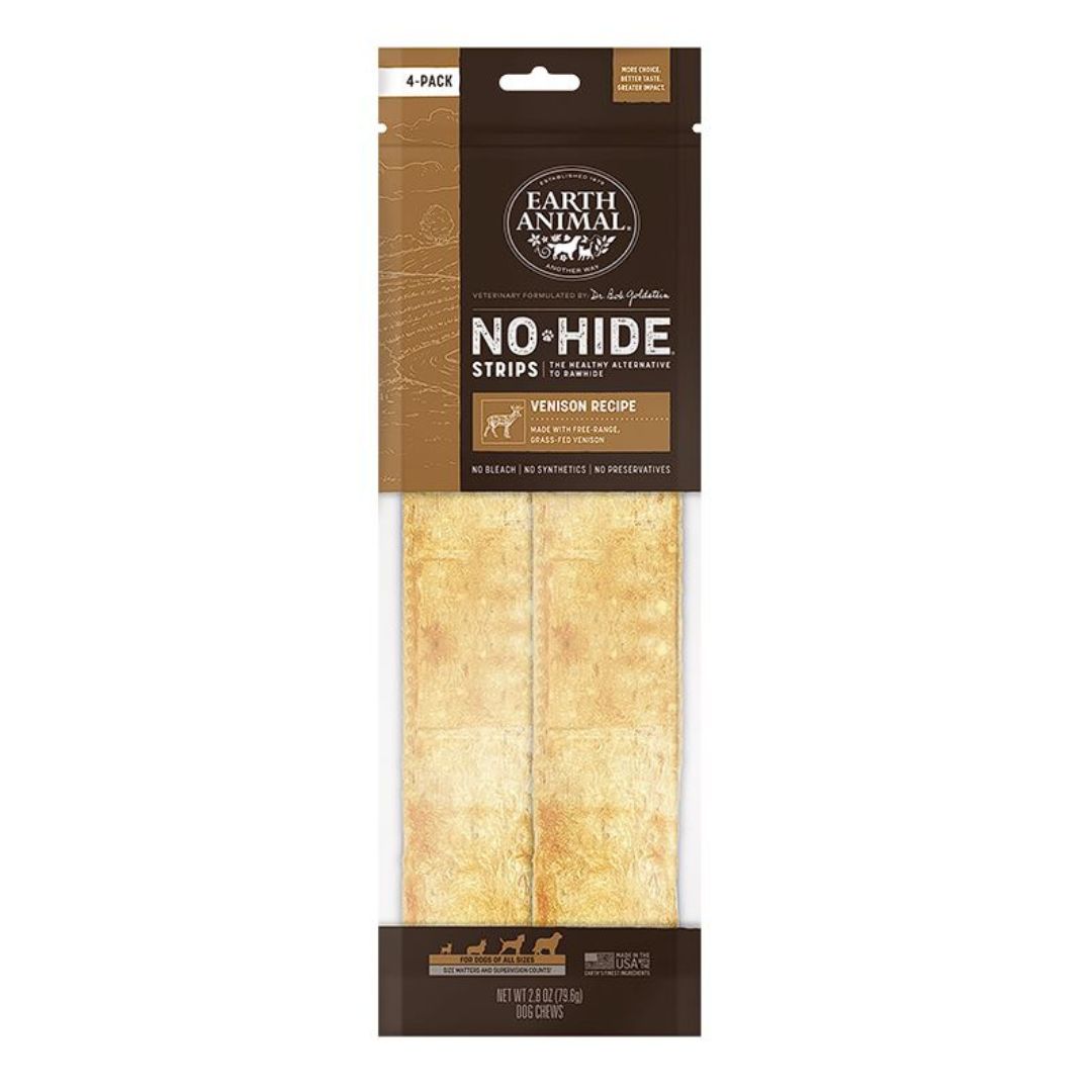 Picture of Earth Animal 810049515249 Dog No Hide Strips&#44; Venison - Pack of 4