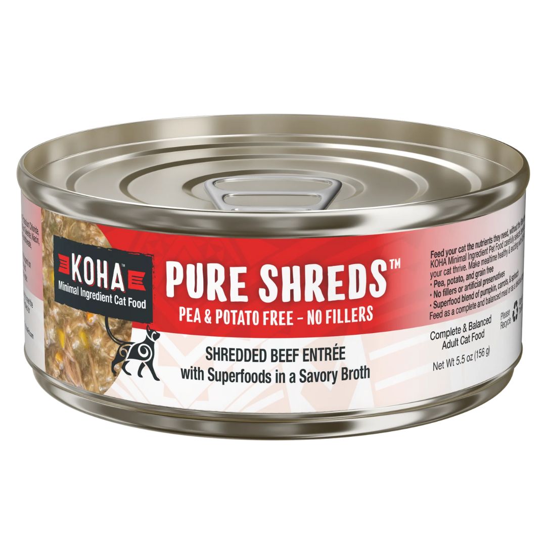 Picture of Koha 811048023384 5.5 oz Grain Free Shredded Beef Cat Food