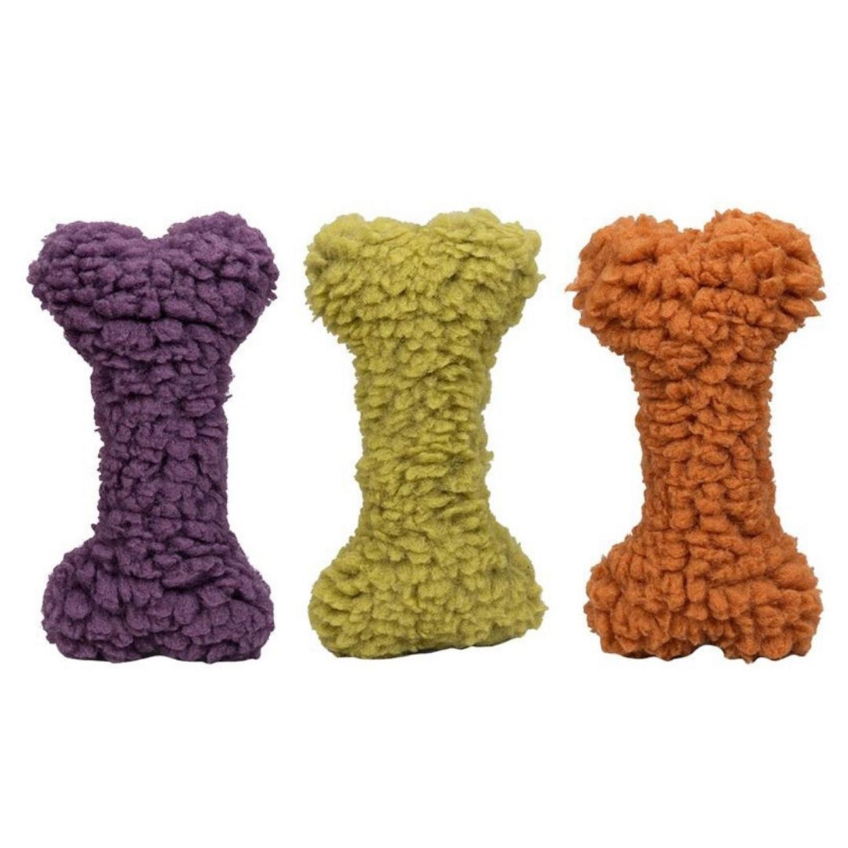 Picture of Huggle Hounds 813168013122 12 in. Huggle Fleece Bone Dog Toy&#44; Assorted - Pack of 3
