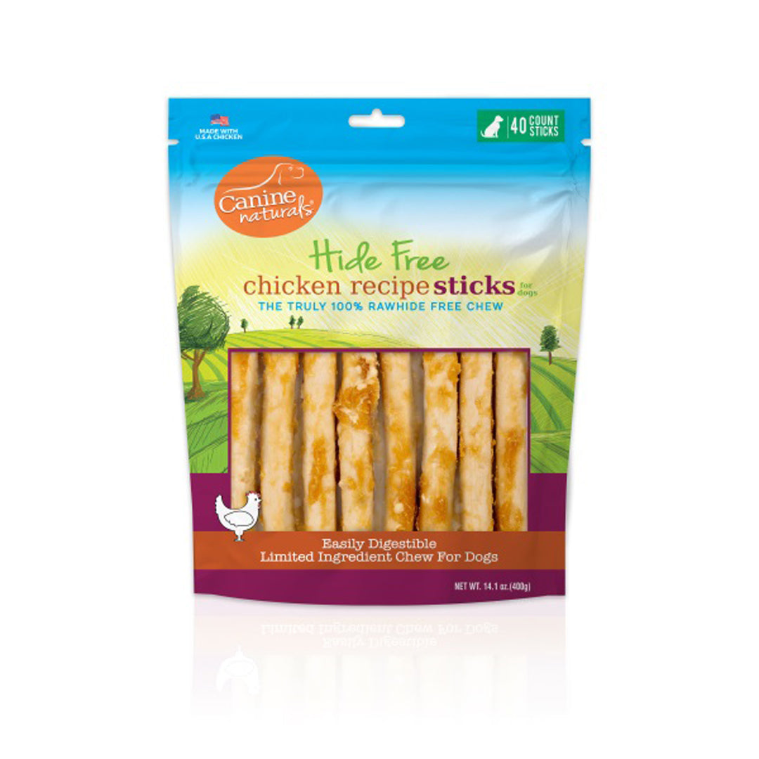 Picture of Canine Naturals 813432012745 5 in. Hide Free Chicken Stick - Pack of 40
