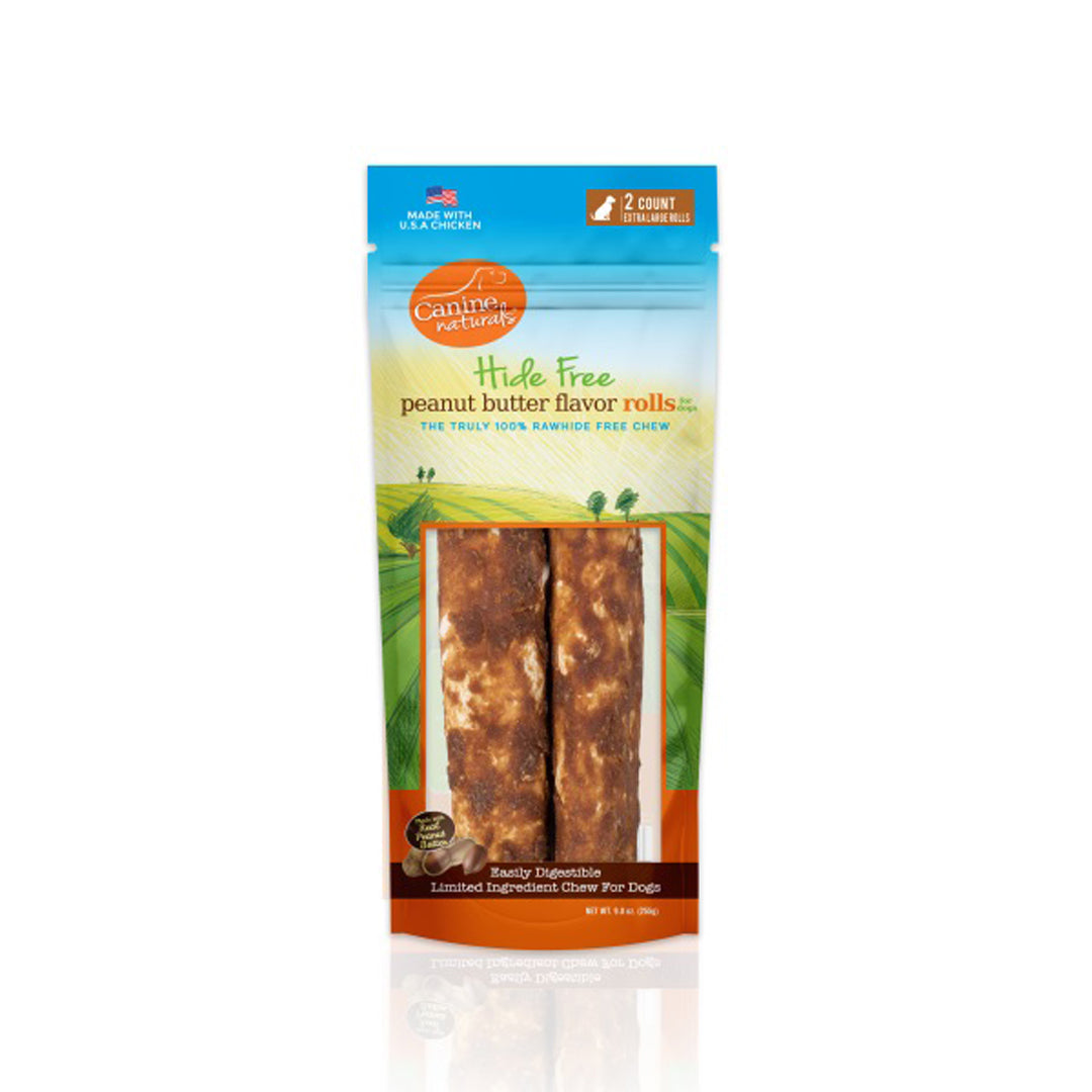 Picture of Canine Naturals 813432012783 10 in. Hide Free Peanut Butter Extra Large Roll - Pack of 2