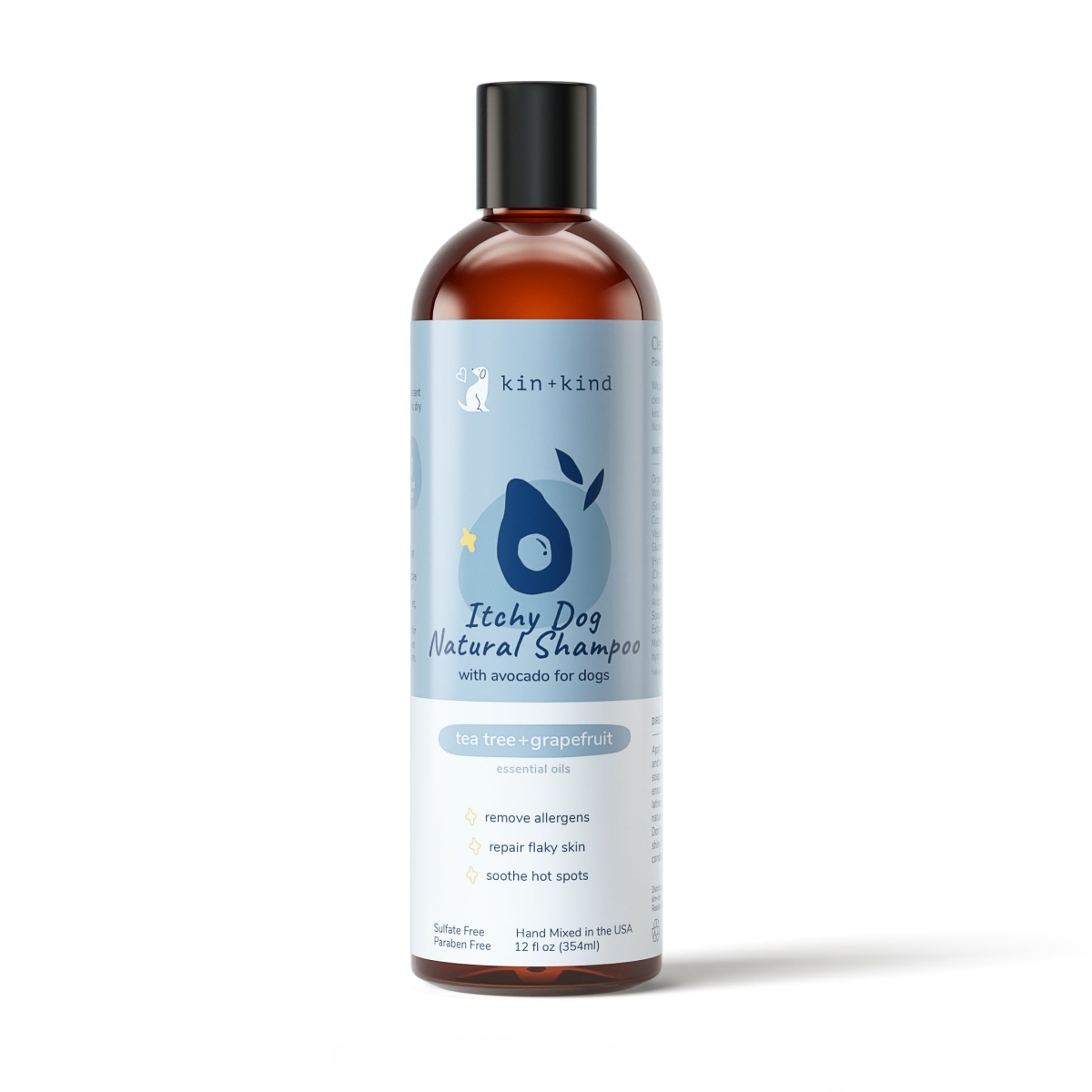 Picture of Kin Plus Kind 854362006633 12 oz Itchy Dog Shampoo - Teatree & Grapefruit