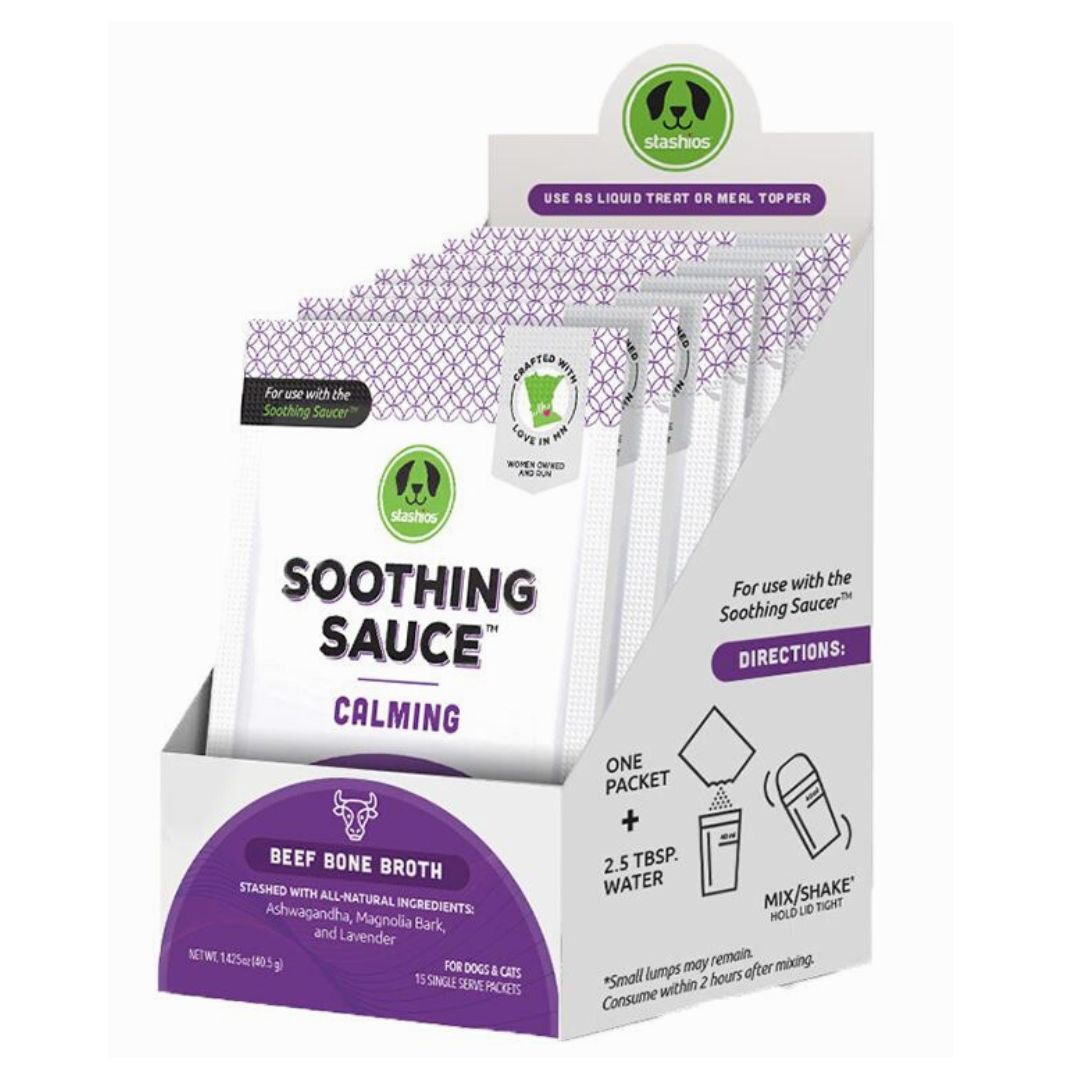 Picture of Stashios 854585007547 Soothing Sauce PDQ Calming Beef Pet Food - 15 Piece