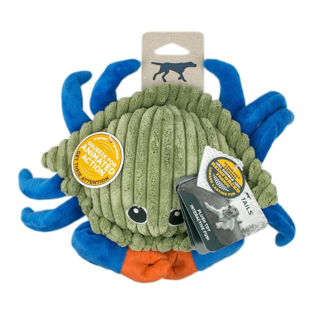 Picture of Tall Tails 022266176183 9 in. Crab Dog Toy&#44; Blue