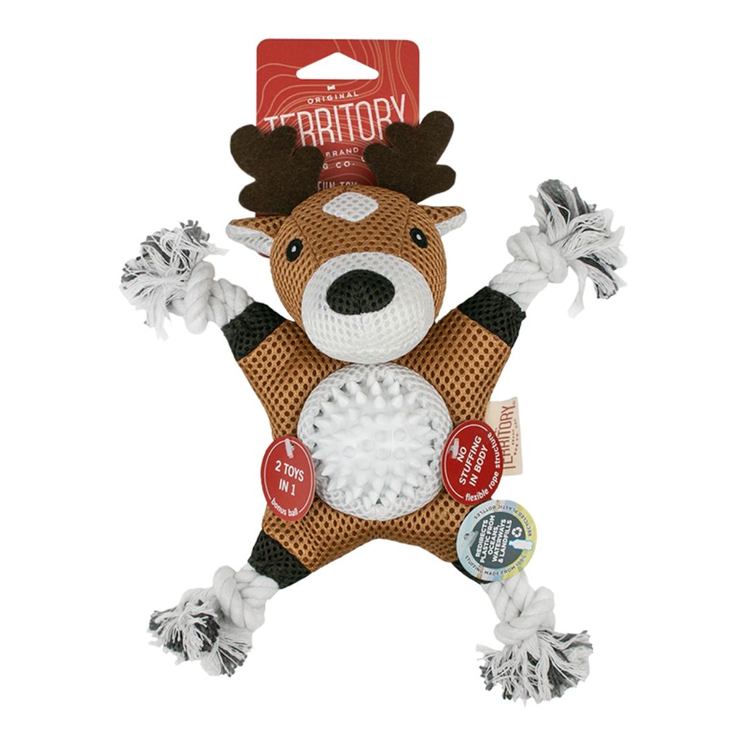Picture of Territory 022266178057 10 in. 2-in-1 Deer Dog Toy