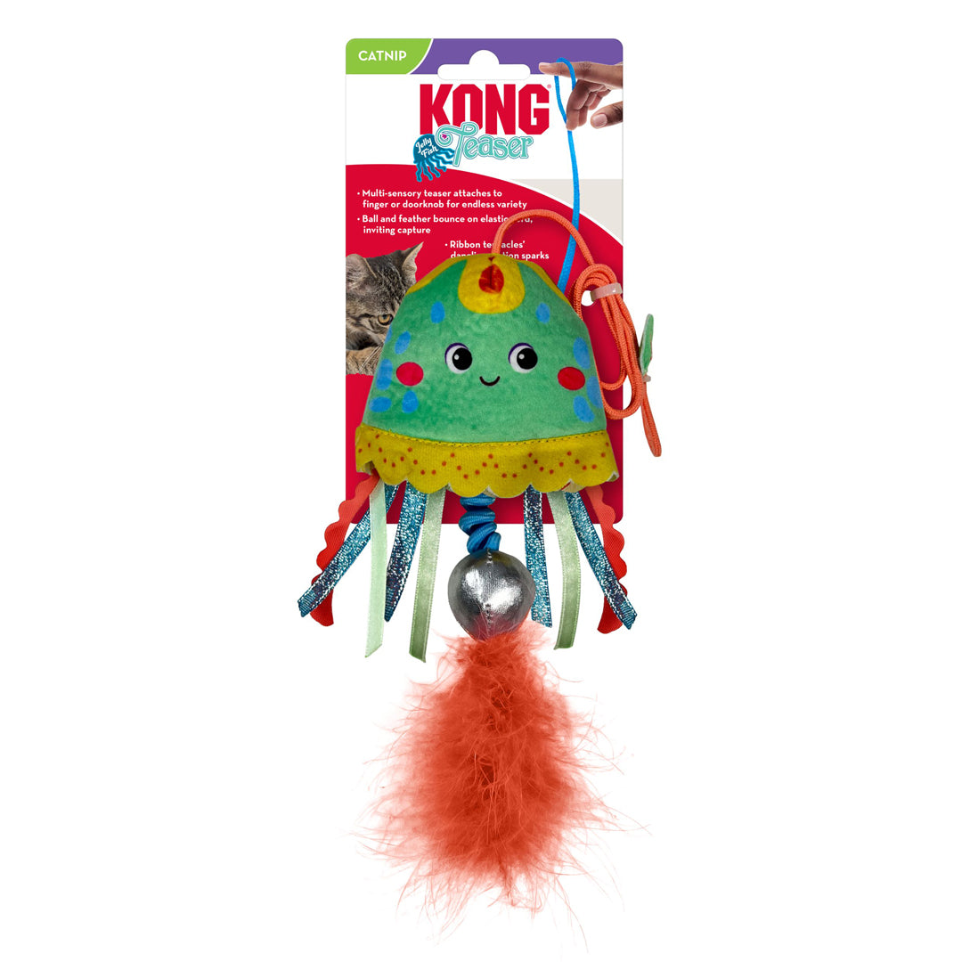 Picture of KONG 035585524016 Teaser Jellyfish Cat Toy&#44; Assorted Color - One Size