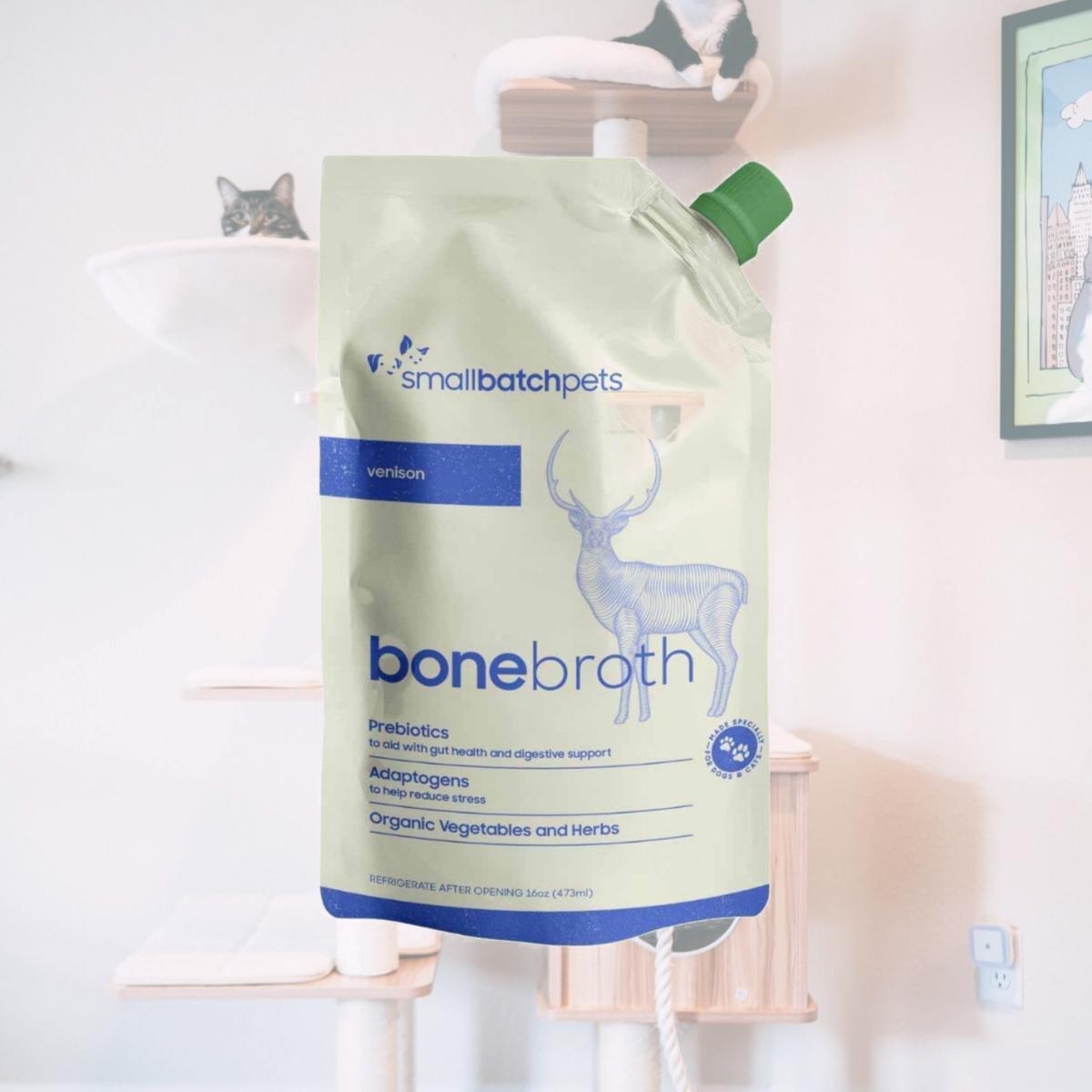 Picture of Small Batch 793888799745 16 oz Shelf Stable Venison Bone Broth for Dogs & Cats