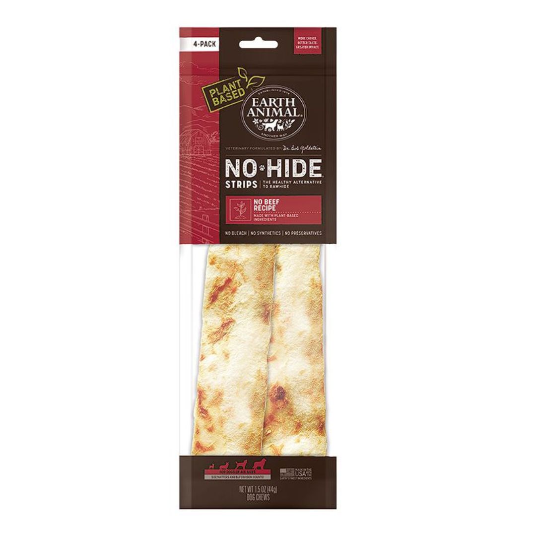 Picture of Earth Animal 810049515478 No Beef Dog No Hide Strips&#44; Pack of 4
