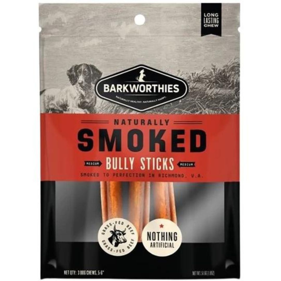 Picture of Barkworthies 840139130007 6 in. Dog Smoked Bully - Pack of 3