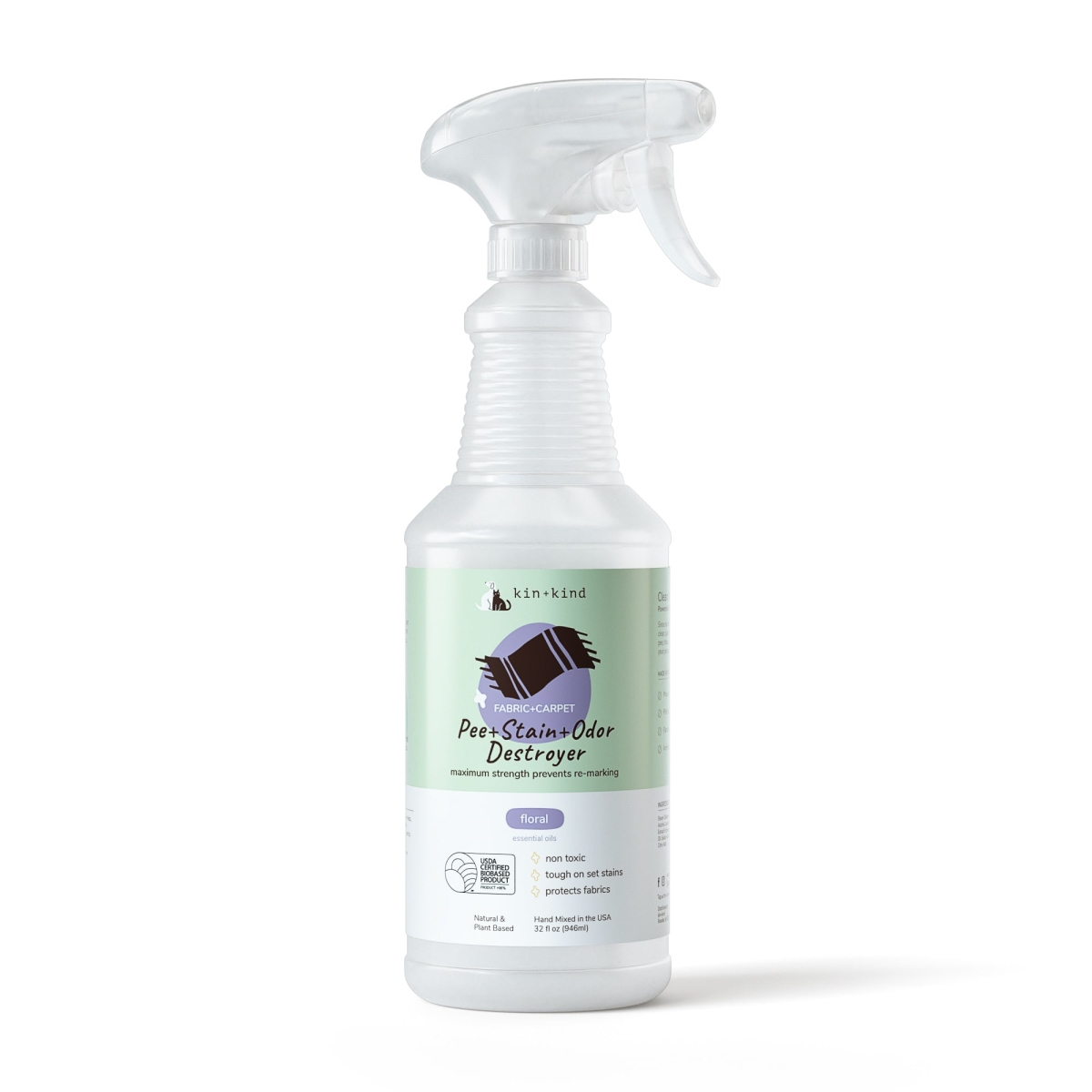 Picture of Kin Plus Kind 850027253220 Pee & Stain Odor Destroyer Fabric Carpet Floral