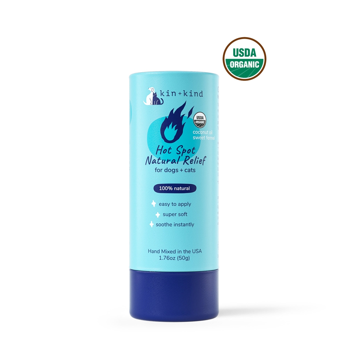 Picture of Kin Plus Kind 854362006053 2.3 oz Hot Spot Relief Stick Food for Dogs & Cats