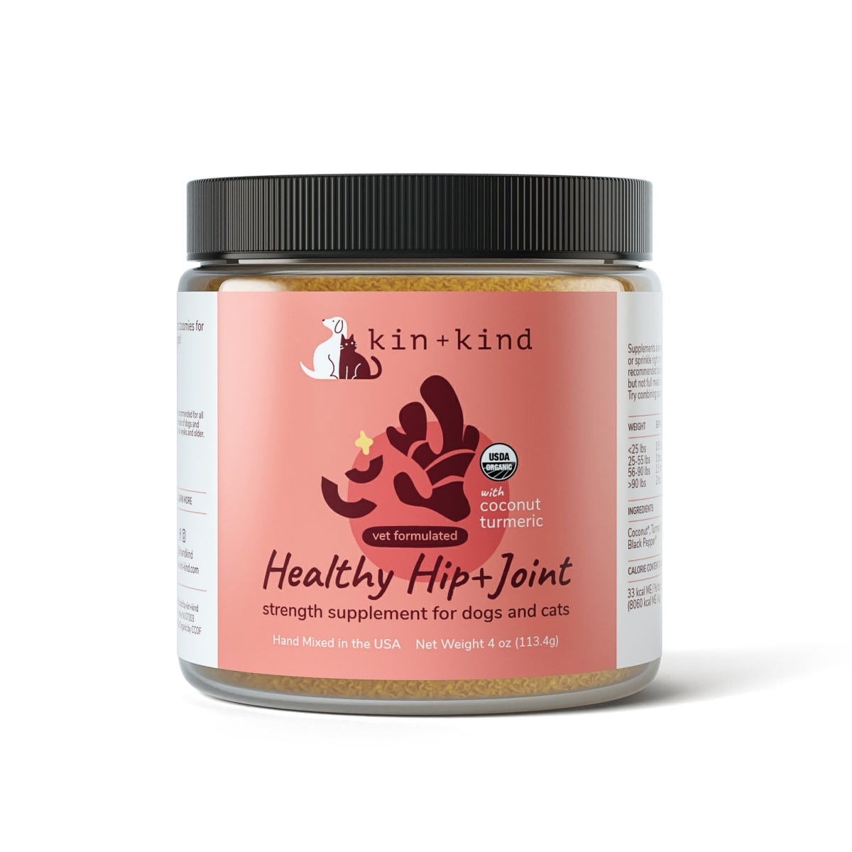 Picture of Kin Plus Kind 854362006244 4 oz Hip & Joint Tumeric Joint Supplement for Dogs & Cats - Small